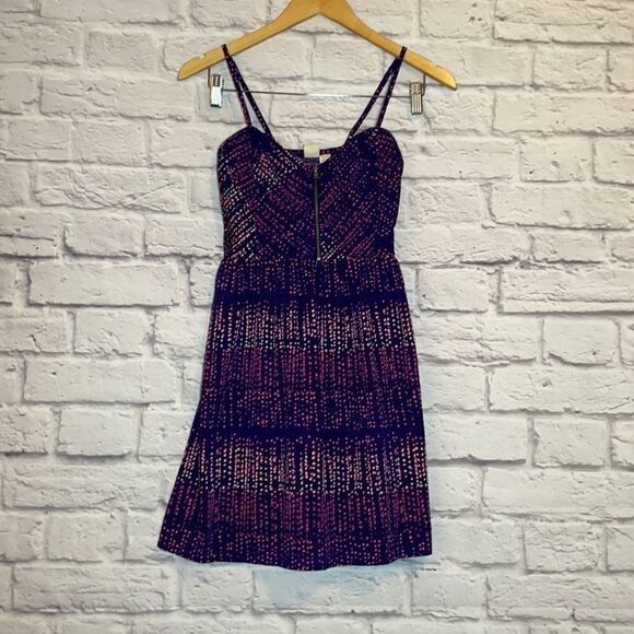 ROXY Shore Thing Purple Dotted Mini Dress Size Extra Small - Picture 3 of 8